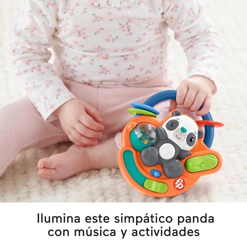 Fisher-Price Manos Kit de juego con panda actividades, cubos apilables de animales y pingüino tentetieso, juguete para bebés +6 meses (Mattel HFJ93)