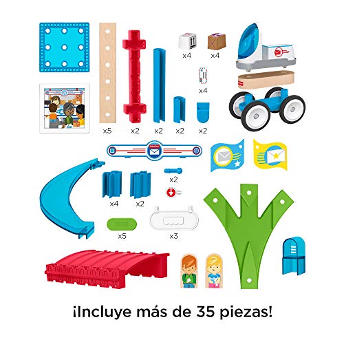 Fisher-Price Wonder Makers Centro de envíos, juguetes construcción niños + 3 años (Mattel GFJ14)
