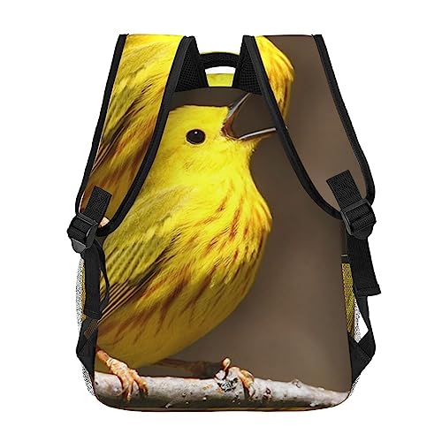 FJAUOQ Mochila ligera estampada con diseño de pájaro de canción, bolsa de viaje, bolsa de gimnasio, mochila casual, Como se muestra en la imagen, Talla única