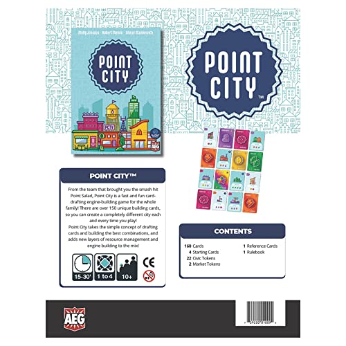 Flatout Games Alderac Entertainment - Point City - Card Game - Base Game - For 1-4 Players - from Ages 10+ - English