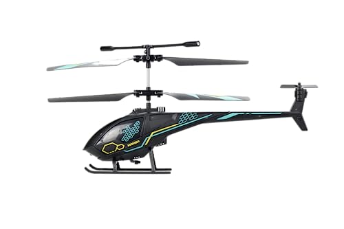 FLYBOTIC - Hélico Air Mamba - Helicóptero Control Remoto de 18 cm con Efectos de Luz para niños y adultos - 2 Canales de Control - Infrarrojos - Batería Recargable - Uso Interior - A partir de 10 años