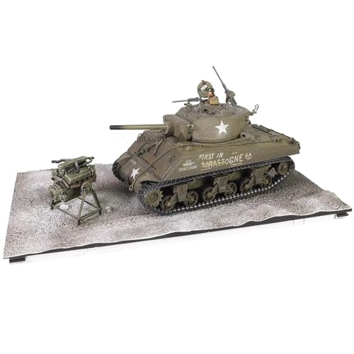 FMOCHANGMDP Maqueta Tanque de Militares,US M4A3E2 Sherman Tank Cobra King 1944 el Plastico Escala 1/32, Juguetes y Regalos, 7.9 x 3.4Inchs