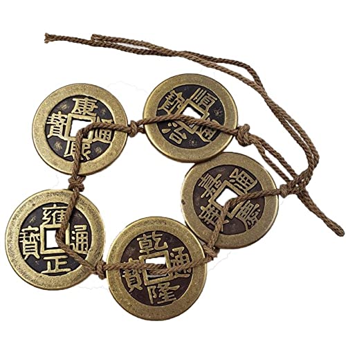Fopytu Monedas Chinas Feng Shui Dynasty Cinco Emperadores Cobre Moda Cobre Cambonación Camis De Cáñamo Cobre De Cobre Annamentos Antiguos