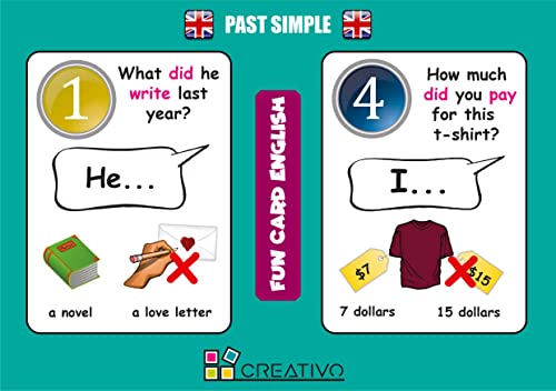 Fun Card English Past Simple (Grammar and Vocabulary Flashcards + Exciting Game)