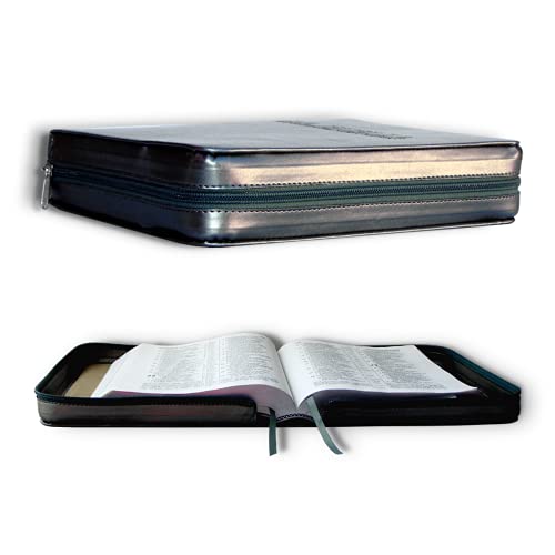 Funda para Biblia - Compatible solo con Nueva Edición Traducción del Nuevo Mundo - 3 tamaños - Personalizable - con cremallera (Sin Personalizar, Grande)