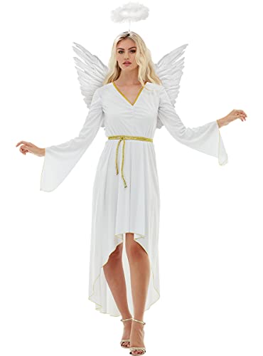 Funidelia | Alas de ángel blancas para mujer Navidad, Belén de Navidad - Accesorios para adultos, accesorio para disfraz - Blanco