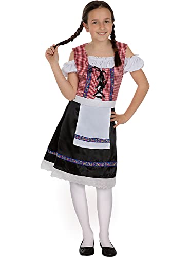 Funidelia | Disfraz de Oktoberfest para niña Tirolés, Bávaro, Alemania - Disfraz para niños y divertidos accesorios para Fiestas, Carnaval y Halloween - Talla 10-12 años - Verde