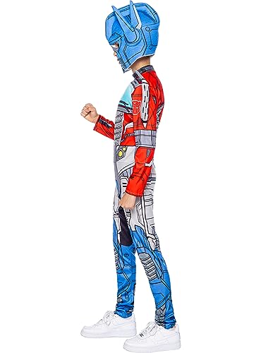 Funidelia | Disfraz de Optimus Prime Transformers para niño Transformers, Autobots, Decepticons - Disfraz para niños y divertidos accesorios para Carnaval y Halloween - Talla 5-6 años - Rojo