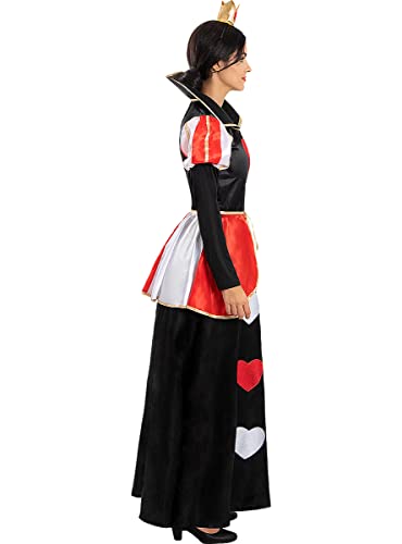 Funidelia | Disfraz de Reina de corazones para mujer Alicia en el País de las maravillas - Disfraz para adultos y divertidos accesorios para Fiestas, Carnaval y Halloween - Talla L - Rojo