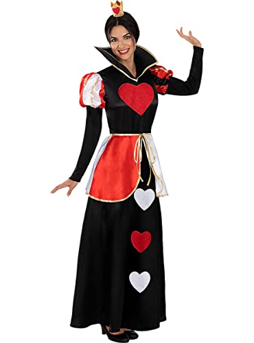 Funidelia | Disfraz de Reina de corazones para mujer Alicia en el País de las maravillas - Disfraz para adultos y divertidos accesorios para Fiestas, Carnaval y Halloween - Talla L - Rojo