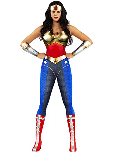 Funidelia | Disfraz de Wonder Woman - Injustice Oficial para Mujer Talla S Mujer Maravilla, Superhéroes, DC Comics, Liga de la Justicia - Color: Multicolor - Licencia: 100% Oficial