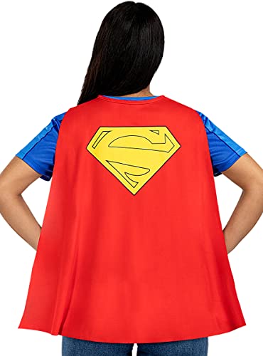 Funidelia | Kit disfraz de Supergirl para mujer Kara Zor-El, Superhéroes, DC Comics - Disfraces para adultos, accesorios para Fiestas, Carnaval y Halloween - Talla M-L - Rojo