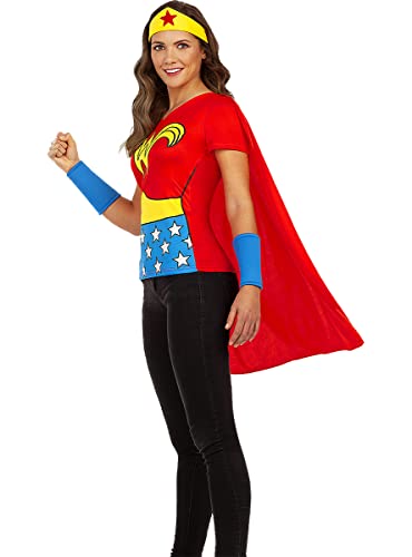 Funidelia | Kit Wonder Woman Oficial para Mujer Talla M Mujer Maravilla, Superhéroes, DC Comics, Liga de la Justicia - Color: Multicolor - Licencia: 100% Oficial