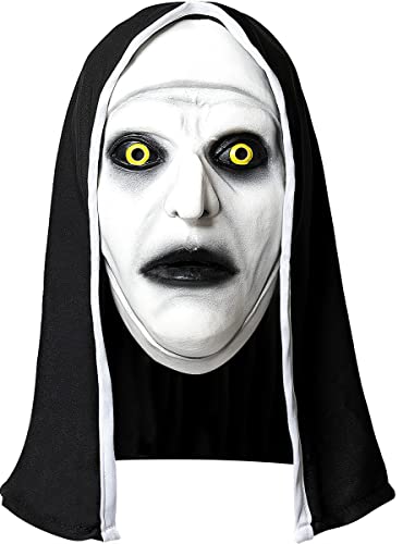 Funidelia | Máscara de La Monja Valak para hombre y mujer The Nun, Películas de miedo, Terror - Accesorios para adultos, accesorio para disfraz - Blanco