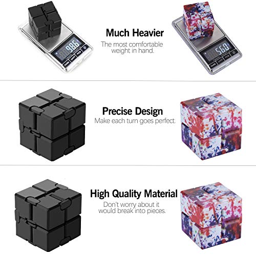 Funxim Infinity Cube Toy para Adultos y niños, versión Nueva Fidget Finger Toy Stress y Ansiedad, Killing Time Fidget Toys Infinite Cube para Office Staff