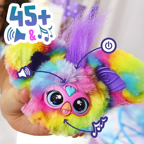 Furby Furblets, Miniamigo Ray-Vee, Más de 45 Sonidos, Música electrónica y Frases en Furbish, Peluche electrónico para niños y niñas a Partir de 6 años, Arcoíris