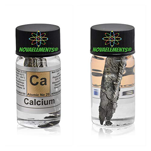 Fútbol metal elemento 20 pellets, 99,8% 3 g en am de cristal – Calcium metal element 20 sample pellets, 3 g 99,8% de vidrio vial