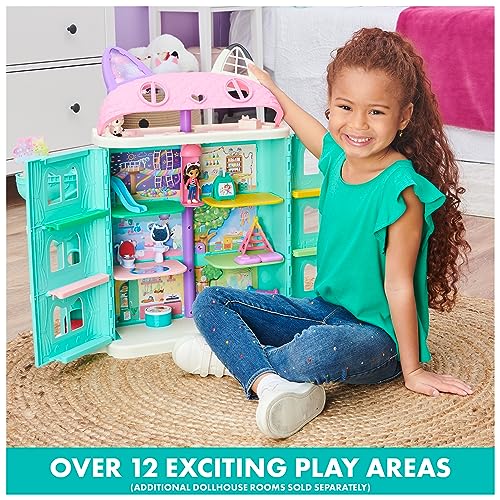 Gabby's Dollhouse Casa de muñecas de Gabby catástica, set de 15 piezas, con figura de Gabby y de Pandy Patas, accesorios y sonidos, juego de fantasía a partir de 3 años
