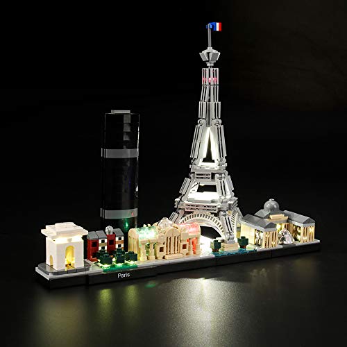 GEAMENT Conjunto de Luces LED para Architecture París (Paris) - Compatible con Lego 21044 de Bloques de construcción (Juego Lego no Incluido) (con Instrucciones)