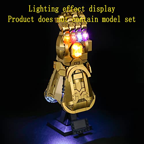 GEAMENT Kit de Luces LED Compatible con Lego Luva de Thanos Dos Vingadores (Infinity Gauntlet) - Conjunto de luz para 76191 (Juego Lego no Incluido)