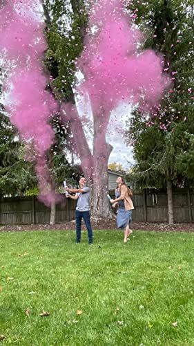 Gender Reveal Surprise Confetti y cañones en polvo (rosa)