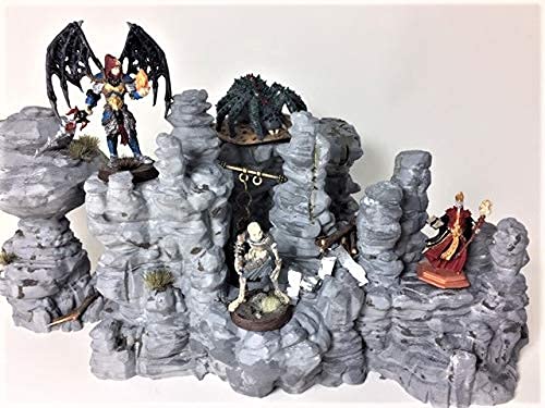 Genérico Aasimar Caído - El Necromante - Hero Creations - RPG - Mazmorras y dragones - DND - Pathfinder - Diorama - Figura en miniatura (gris/sin pintar)