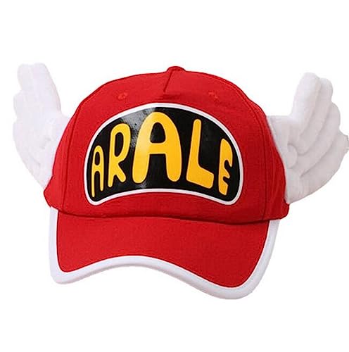 Generico Sombrero de cosplay Dr. Slump y Arale ajustable con alas (rojo estándar)