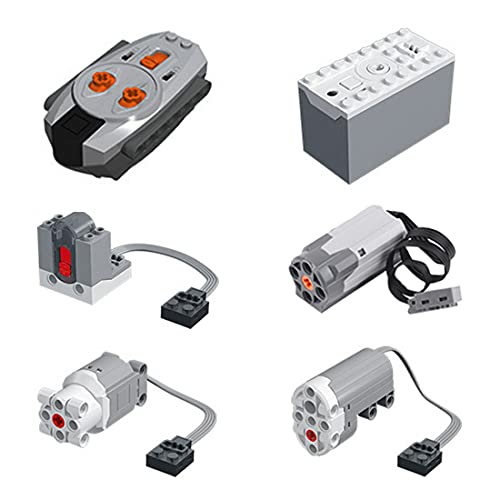GEST Technic Power Power Funtions - Juego de motor compatible con Lego Technic Car, con mando a distancia, 6 piezas