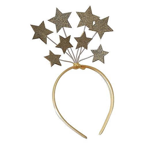 Ginger Ray Girls Gold Star Headband for Christmas Costume Party