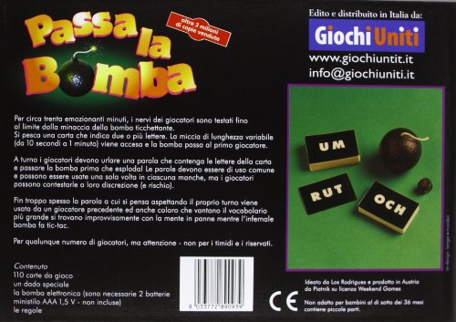 Giochi Uniti Passa la Bomba - Juego de Mesa (versión en Italiano) [Importado de Italia]
