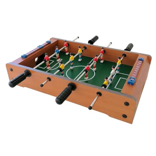 Glac Store Mini fútbol futbolín futbolín de mesa de madera robusta ahorro de espacio con marcador de puntuación 2 globos (sin pies 51 x 31 x 11 cm)