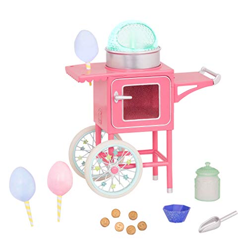 Glitter Girls by Battat – Cotton Candy Machine on Wheels for 14-inch Dolls - Toys, Clothes and Accessories for Girls 3-Year-Old and Up