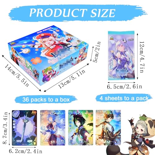 Goddess Story Booster Booster Box TCG CCG Anime Girls Trading Cards Goddess Story CardWaifu Card Package Series 2023 Cartas de Anime Cartas Coleccionables(36 Paquetes, 4 Cartas/Paquete)