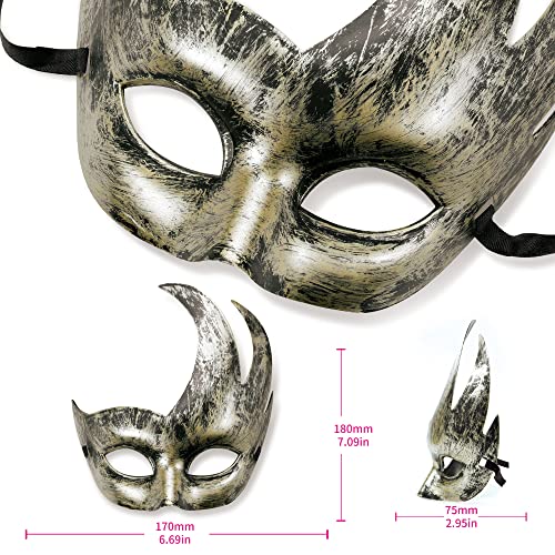 GOMEON 5 máscaras de mascarada doradas para Halloween, máscara veneciana, disfraz de cosplay