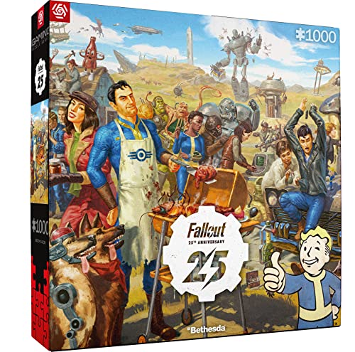 Good Loot Gaming Puzzle Fallout 25th Anniversary Puzzles Game Artwork para Adultos Adolescentes Juego de Puzzle de 1000 Piezas Inspirado en un Juego de Computadora 68,x48cm