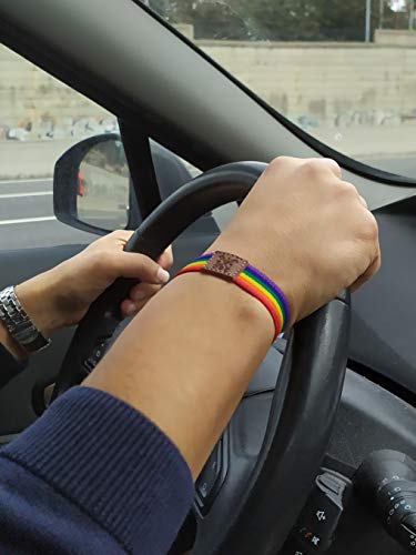 GOS Best Supplies 2 Pulseras Elásticas Arcoiris Multicolor Rainbow Amistad Pride Orgullo LGBTI