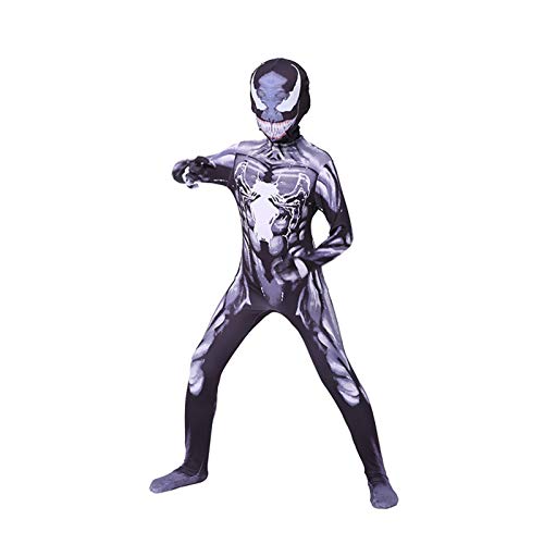 GYMAN Traje de Venom con estampado 3D de cuerpo completo para Halloween, carnaval, cosplay, traje para adultos y niños, fiesta de películas (170 ~ 180 cm)