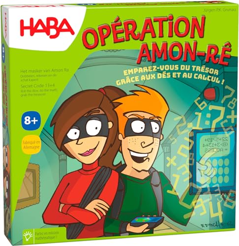 HABA - Operación Amon Rê calcul - Juego de Mesa Infantil y Familia - Juego Educativo y de cálculo Mental - 2 a 4 Jugadores - 8 años o más - 5768