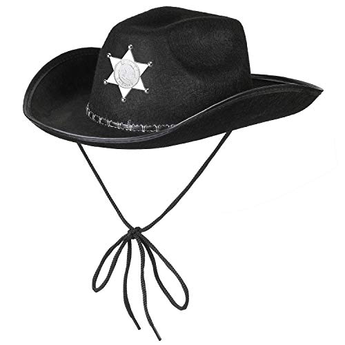 Haichen Accesorios de Disfraces de Vaquero Sombrero de Vaquero Bandana Pistolas de Juguete con Fundas de cinturón Juego de Vaquero para la Fiesta de Halloween (Negro)