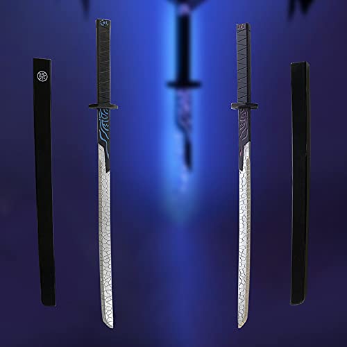 Halloween Anime Scissor Seven Cosplay PU Magic Sword Arma Cinco Seis Seven Killer Arma para Cosplay Anime Ninja Cuchillo (Azul)
