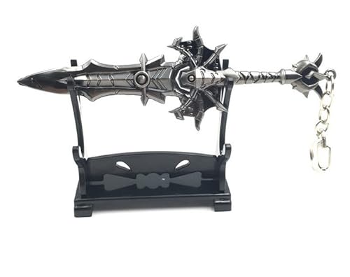 Hanaiette 1 llavero de aleación para World of Warcraft con soporte para armas, Estilo 2, Taille unique
