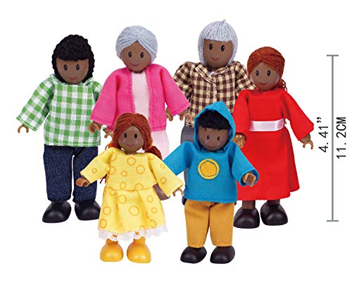 Hape E3501 Happy Family - African American - Wooden Dolls House Accessories