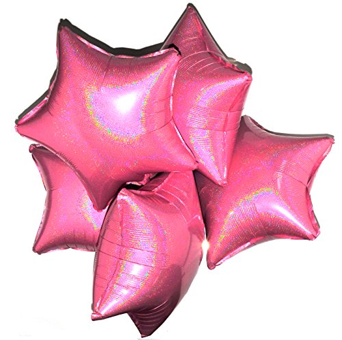 Happium 5X Globos estelares de Papel Rosa, 45cm