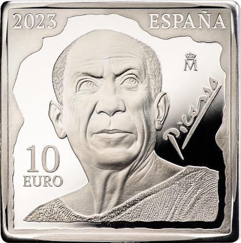 Harlequin Picasso 50 Aniversario 1 Oz Moneda Plata 10€ Euro Spain 2023