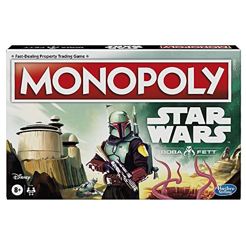 Hasbro Gaming Monopoly: Juego de Mesa Star Wars Boba Fett Edition para niños a Partir de 8 años Versión INGLÉS
