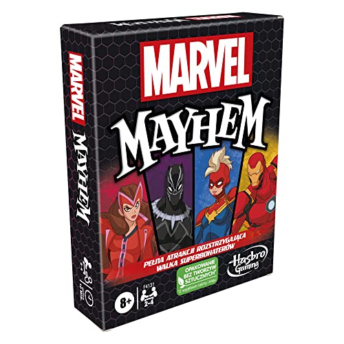 Hasbro Juego de Cartas Marvel Mayhem, Multicolor, para 8 años (lenguaje - Pulido)