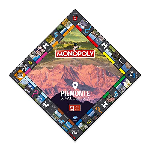 Hasbro, Monopoly, Los pueblos de Italia Piamonte y Val D'aosta, juego de mesa