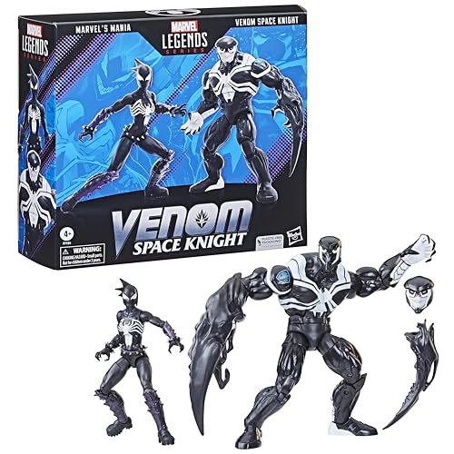 Hasbro - Venom: Caballero Espacial Marvel Legends Pack 2 Figuras Marvel'S Mania & Venom Space Knight 15 cm