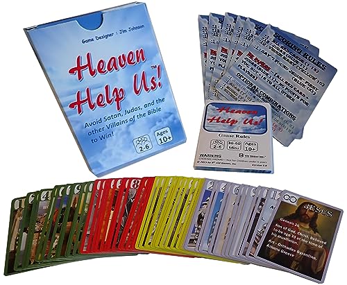 Heaven Help Us! - Juego familiar con un tema bíblico - Juego de cartas religioso, educativo, iglesia, jóvenes, adolescentes, adultos y familia cristiana