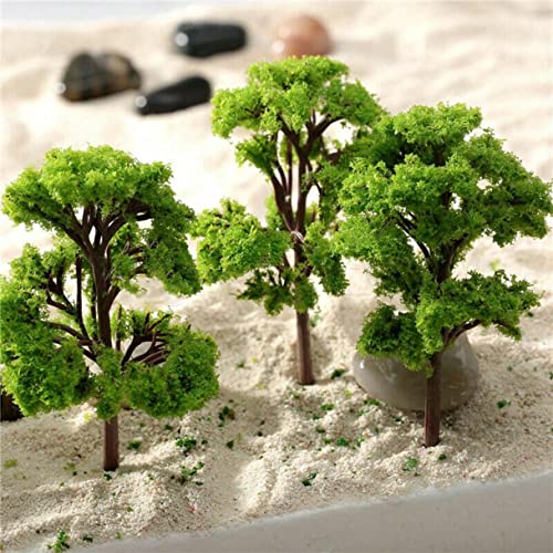 HEIBTENY 10 unidades de 4 cm, árboles de construcción de maquetas, árboles de tren, paisaje, árbol de arquitectura, árboles, para paisajes en miniatura, mesa de arena, modelo de paisaje